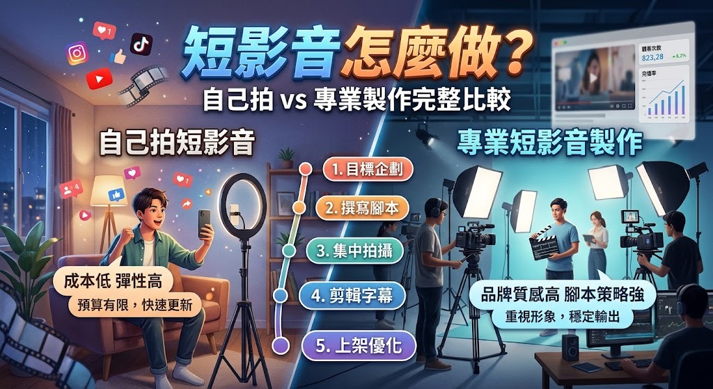 短影音怎麼做?自己拍 vs 專業製作完整比較