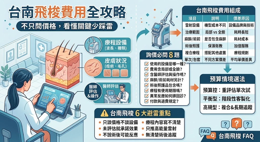 台南飛梭費用怎麼算?療程價格、影響因素、報價與常見問題一次看
