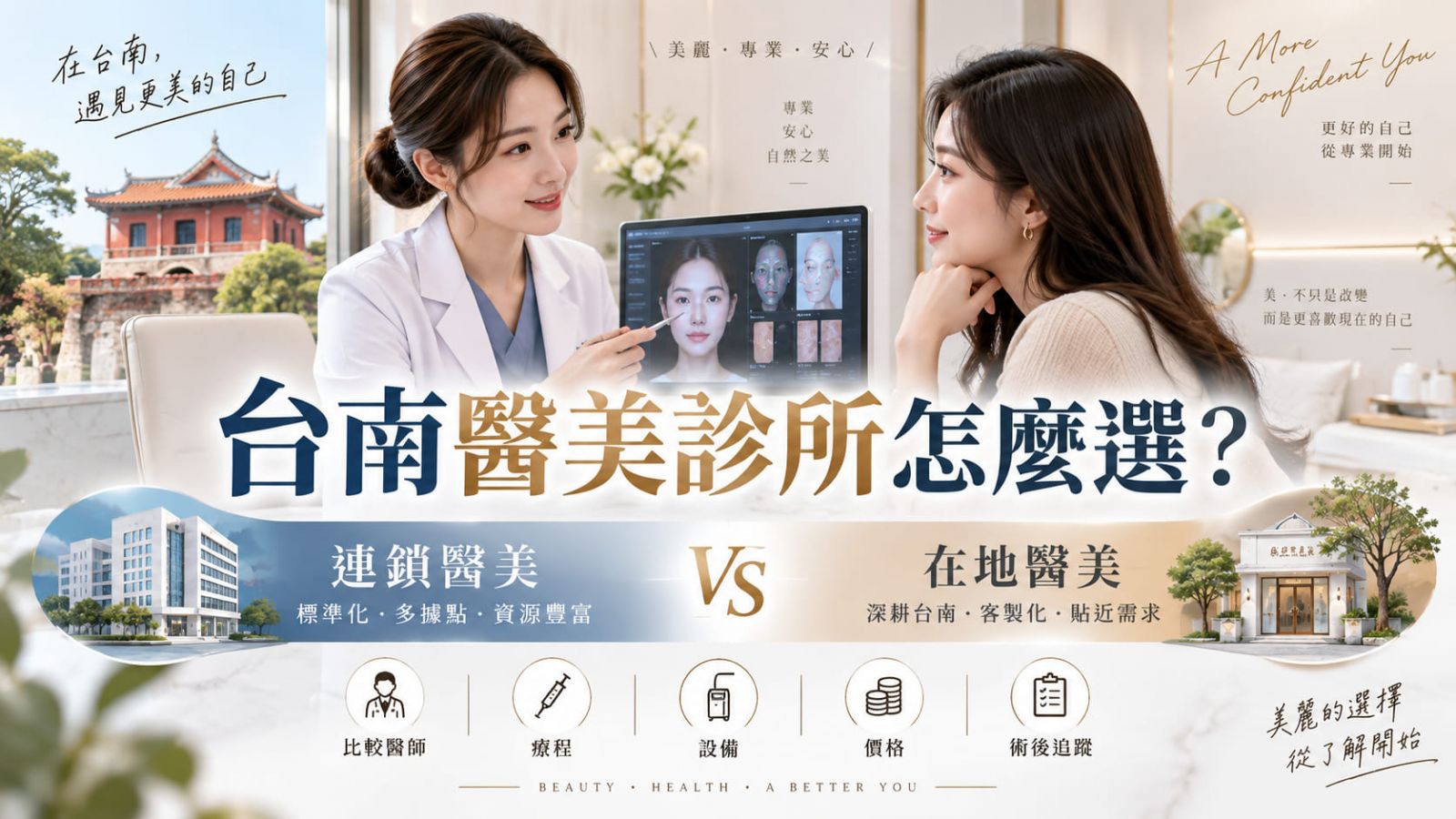 台南醫美診所怎麼選?連鎖醫美 vs 在地醫美差異一次看
